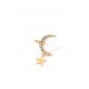 Manchette d'Oreille Motif Lune et Foudre en Strass - Or MOON