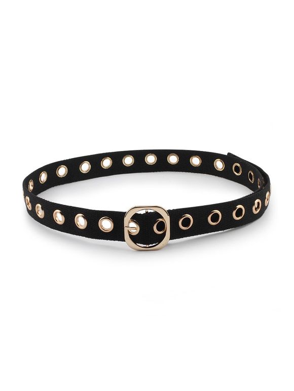 Ceinture Epinglée en Alliage avec Boucle - Noir 
