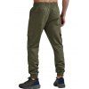 Solid Color Pocket Casual Jogger Pants - ARMY GREEN XS