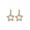 Boucles d'Oreilles Etoile en Strass - Blanc 