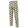 Pantalon Chino Motif de Losange Coloré - multicolor 3XL