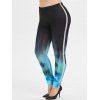 Legging de Sport Extensible Teinté Grande Taille - Noir 2X