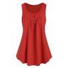 Débardeur Trapèze avec à Demi-Boutons Grande-Taille - Rouge 3X