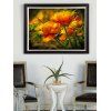 Peinture DIY Fleur et Papillon Sans Cadre en Strass - Orange Papaye 1PC X 12 X 16 INCH( NO FRAME )