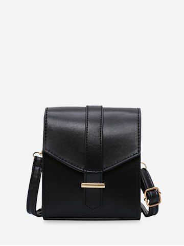 PU Leather Square Flap Crossbody Bag