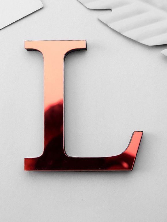 Lettre conception 3D Wall Sticker - Rouge L