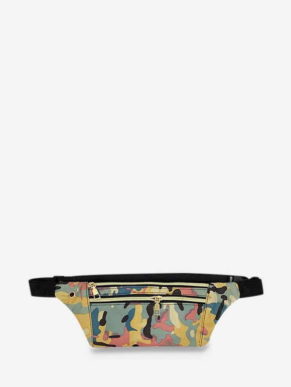 Sac Banane Camouflage Imprimé pour Extérieur - Jaune 