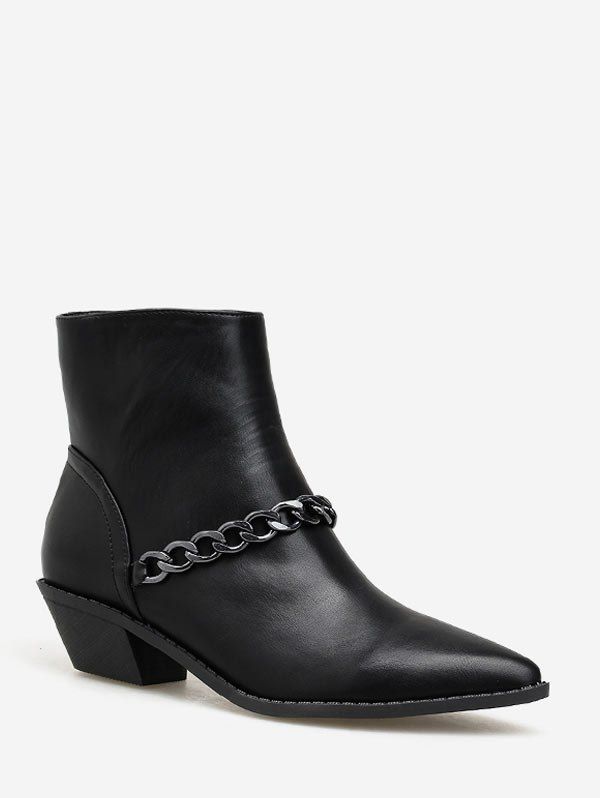 pointed toe ankle boots flat