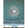 Sun Flower Motif Miroir 3D Stickers muraux Art - Argent 