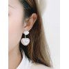 Boucles d'Oreilles Cœur en Fausse Perle avec Strass - Blanc 