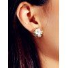 Boucles d'Oreilles Evidées Fleuries Perlées - Or 
