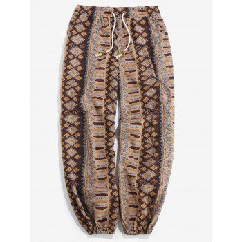 

Tribal Print Drawstring Casual Pants, Multicolor