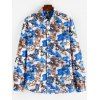 Chemise à Imprimé Papillon Partout à Manches Longues - Blanc L