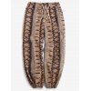 Pantalon Décontracté à Imprimé Ethnique Aztèque Tribal à Cordon - multicolor S