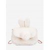 Mini Sac à Bandoulière Oreille de Lapin en Peluche - Blanc 