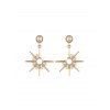 Boucles d'Oreilles Etoile en Fausse Perle - Or 