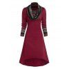 Robe Asymétrique avec Lacets Convertibles - Brique Réfractaire M