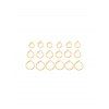 Ensemble de Boucles d'Oreilles Simples Cercle 9 Paires - Or 
