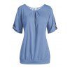 T-shirt Panneau Applique Ajouré Chauve-souris - Bleu Koi XL