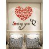 Valentine Love Heart Letter acrylique Stickers muraux - Rouge 150*150CM