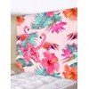 Tapisserie Murale Pendante Art Décoration Flamant et Fleur Tropicale Imprimés - multicolor W79 X L71 INCH