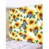 Tapisserie Murale Pendante Art Décoration Papillon et Tournesol Imprimés - multicolor W91 X L71 INCH