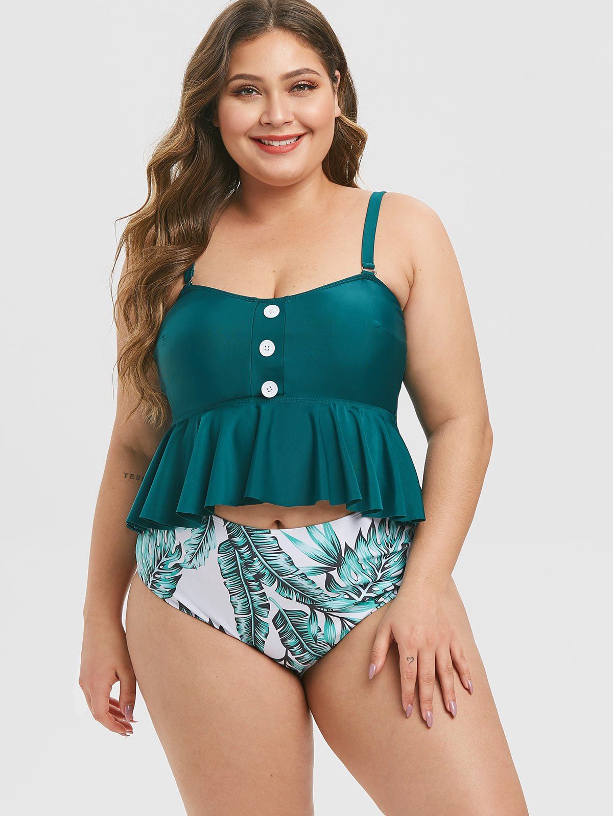 plus size peplum swimsuit