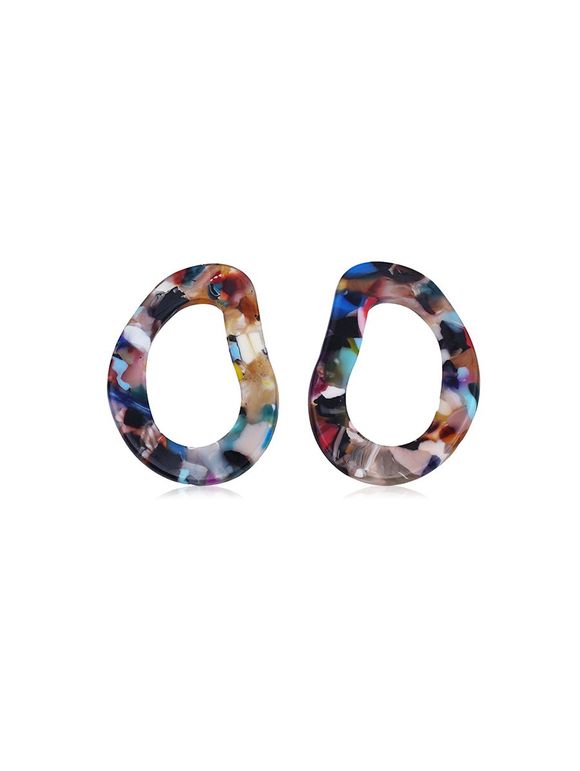 Boucles d'Oreilles Irrégulières Evidées - multicolor 