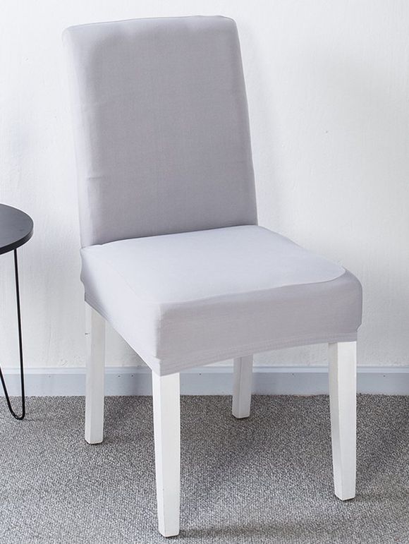 Chaise extensible couleur solide couverture - Gris 