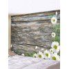 Tapisserie Murale 3D Fleur et Grain de Bois Imprimés - multicolor W79 X L59 INCH