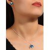 Ensemble de Bijoux Ecaille de Sirène Pendant - Bleu 