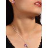 Ensemble de Bijoux Ecaille de Sirène Pendant - Rouge Rose 