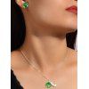 Ensemble de Bijoux Ecaille de Sirène Pendant - Vert 