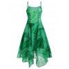 Robe Mouchoir Teintée à Lacets Grande Taille - Vert Trèfle 2X