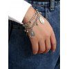 Bracelet Charmant Chaîne Superposé Gravé - Argent 