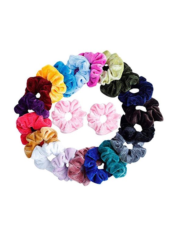 Chouchous en Couleur Unie 21 Pièces - multicolor A 