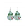 Boucles d'Oreilles au Crochet Flamant Imprimé en PU - multicolor D 