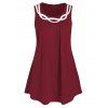 Débardeur Long Ourlet Tressé - Rouge Vineux 3XL