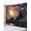 Tapisserie Murale Pendante Art Décoration Galaxie Montagne Vortex Imprimés - café W59 X L79 INCH