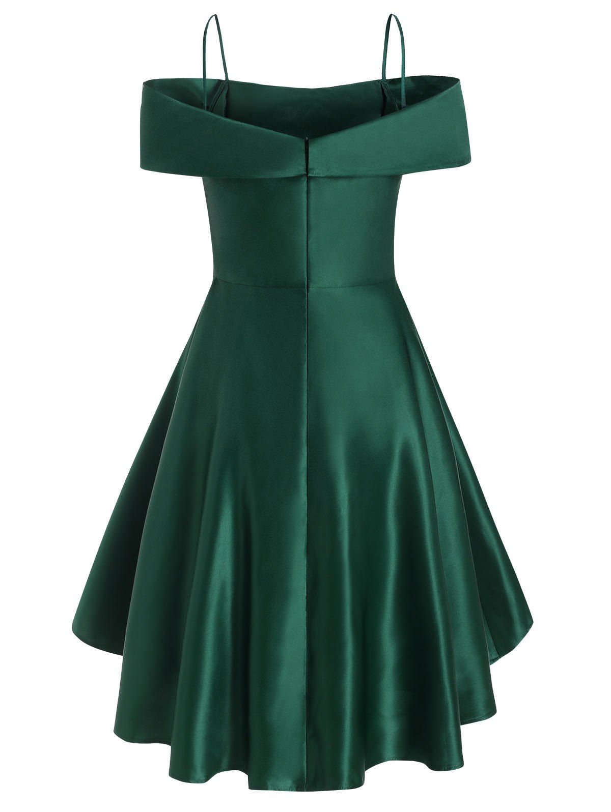 forest green cocktail dress