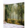 Tapisserie Forêt de Brouillard Imprimée - multicolor W91 X L71 INCH