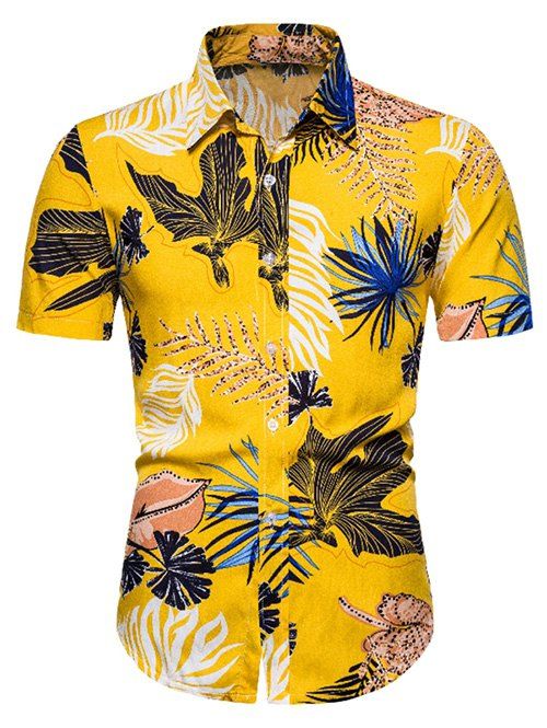 Chemise Boutonnée Hawaïen Imprimée - multicolor M