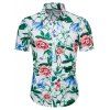 Chemise Hawaïenne à Imprimé Floral avec Boutons - multicolor L