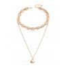 Collier Superposé Pendant en Forme de Coquille de Mer - Or 