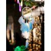 Attrape-Rêve Plume Lumières LED en Forme d'Etoile Décoration de la Maison - Ciel Bleu Foncé 