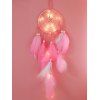 Attrape-Rêve Plume Lumières LED en Forme d'Etoile Décoration de la Maison - Rose 