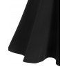 Sequin Panel Open Shoulder Skater Dress - BLACK XL