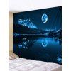 Tapisserie Murale Pendante Art Décoration Lune Nuit et Montagne Imprimés - multicolor W59 X L51 INCH