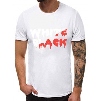 

Casual Graphic Pattern Short Sleeves T-shirt, White