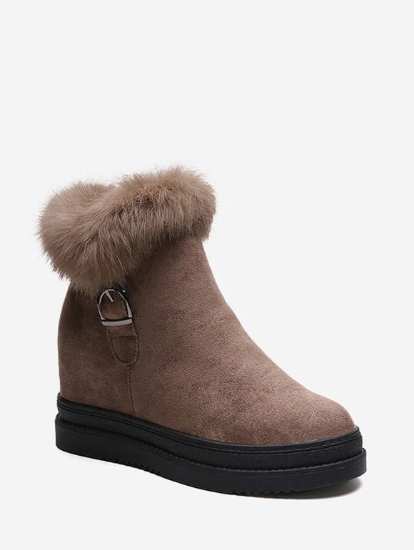 Bottes Courtes Fourrées à l'Interne en Daim - Marron Camel EU 38
